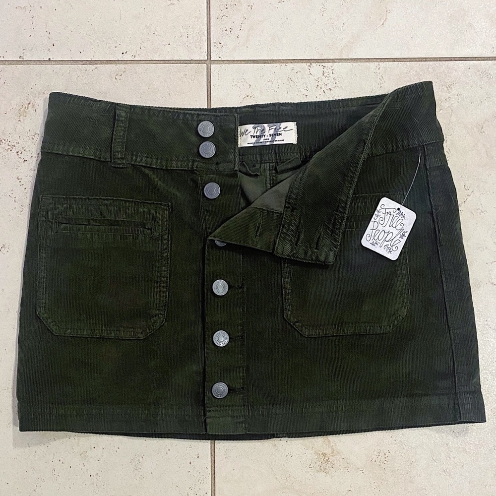 Free People Corduroy Mini Skirt